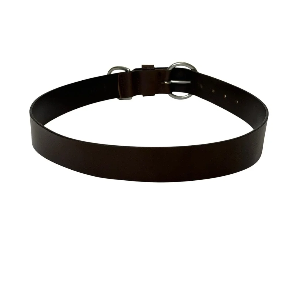 Genuine Italian Leather Brown Belt With Buckle Unisex Medium 29